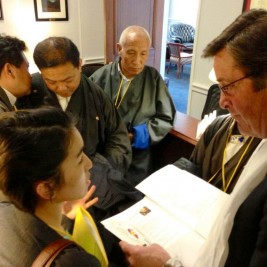 Tibet Lobby Day participants meet with Congressman John Garamendi (D-CA).