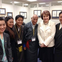 Tibet Lobby Day participants meet with Senator Dianne Feinstein (D-CA).